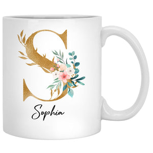 Initial Name Mug, Personalized Mug, Gift For Her, Custom Photo