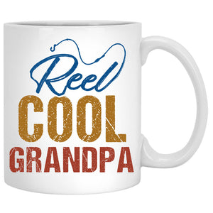 Reel Cool Grandpa or Papa, Personalized Fishing Mug, Father's Day Gifts