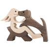 The Love Between Human And Pet, Wooden Pet Carvings, Wood Sculpture, Gifts For Pet Lovers