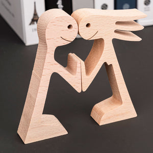 Couple This Is Us, Couple Statue Sculpture Carved, Wood Sculpture, Anniversary Gifts