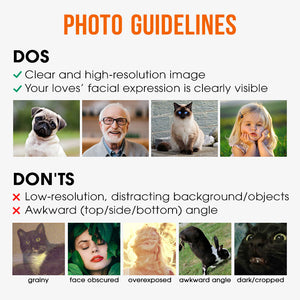 Custom Photo Dark Color T Shirt, Personalized Gifts for Pet Lovers, Gift For Your Loved Ones