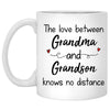 Long Distance Grandma and Grandson Personalized State Colors Coffee Mug For Grandma, Custom Gift for Grandmother