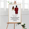 Turn Back The Clock Love You Forever and Always, Personalized Couple Wedding Poster, Anniversary Gift, Custom Gift