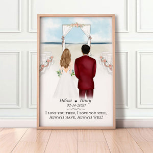 Anniversary Gift, Always Have Always Will Personalized Poster, Beach Background, Wedding Gift