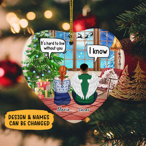 Memorial Conversation Still Talk About You, Personalized Heart Ornaments, Custom Memorial Gifts