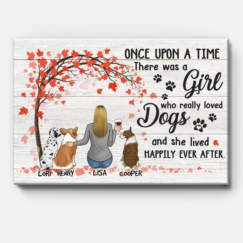 Once Upon A Time, Custom Dog Canvas, Personalized Custom Photo Canvas, Custom Gift for Dog Lovers