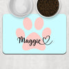 Paw Name Background Pet Placemat, Personalized Pet Food Mat, Pet Lovers Gifts
