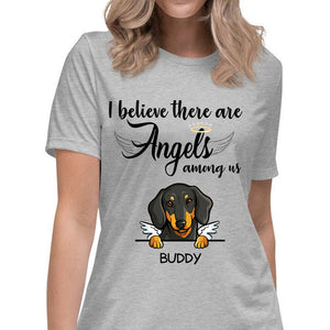 Angels Among Us, Custom Dog Memorial T Shirt, Personalized Gifts for Dog Lovers