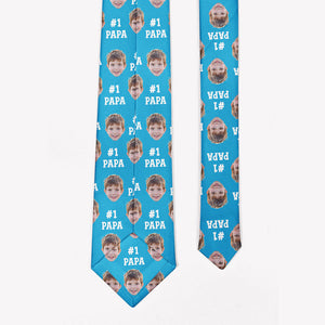 #1 Dad Pattern Necktie, Personalized Necktie, Father's Day Gift