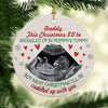 Snuggled Up In Mommy's Tummy, Personalized Christmas Ornaments, Custom Photo Gift for Expecting Dads