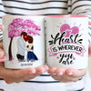 My Heart Is Wherever You Are, Personalized Accent Mug, Valentine Gifts For Him, Gifts For Her
