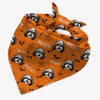 Dog Face Halloween Pattern, Personalized Bandana, Halloween Costumes for Dogs