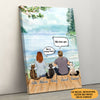 I Still Talk About You Couple, Personalized Custom Canvas, Custom Gift for Cat Lovers, Memorial Gift