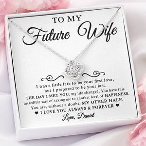 The Day I Met You, Personalized Luxury Necklace, Message Card Jewelry Gift For Her