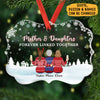 The Love Between Mother And Daughter, Personalized Shape Ornaments, Christmas Gift For Family