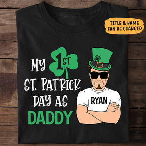 1st St. Patrick As Daddy Grandpa, Personalized Shirt For Dog Lovers, St. Patrick's Day Gifts