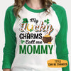 My Lucky Charms Call Me, Personalized Unisex Raglan Shirt, St Patricks Day