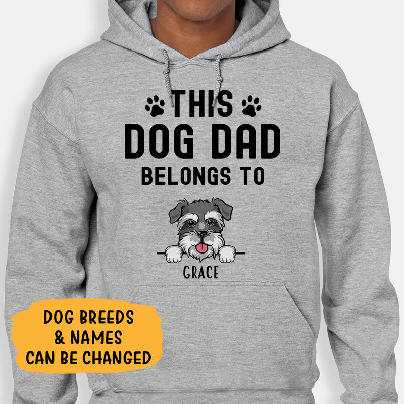 This Dog Dad, Personalized Hoodie, Sweater, T shirt, Father's Day gift, Gift for Dog Lovers