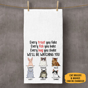 Every fish you bake, Personalized Towels, Custom Gifts for Cat Lovers