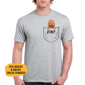 Pocket Custom T Shirts, Personalized Gifts for Dog Lovers