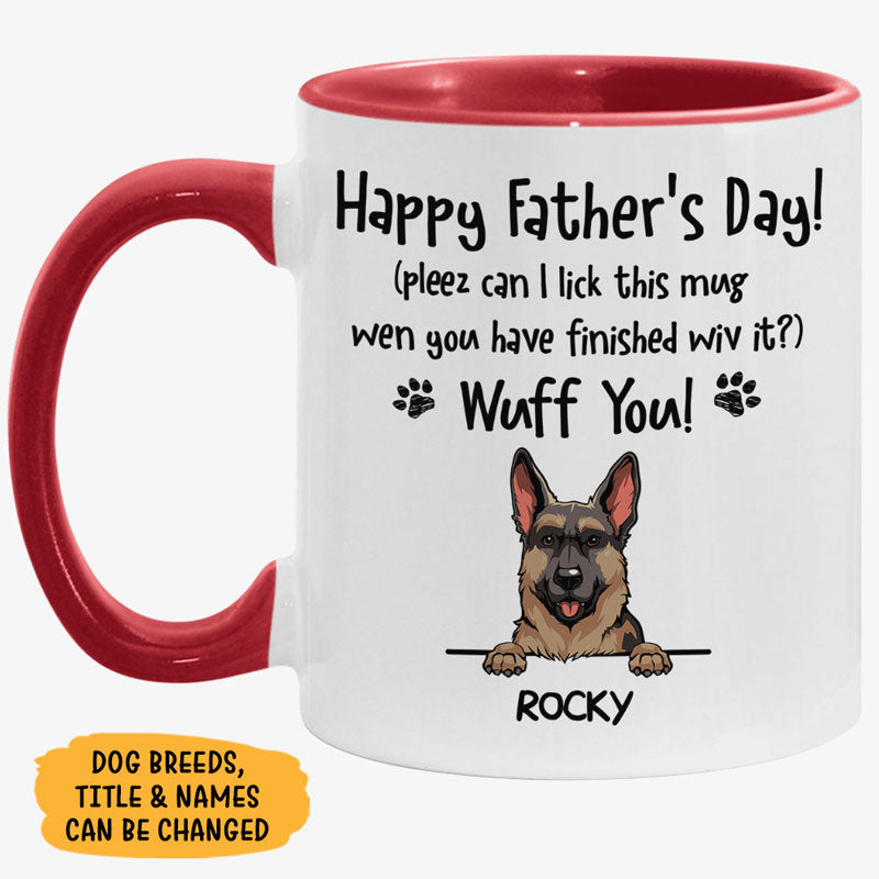 Can We Lick This Mug, Personalized Accent Mug, Father's Day Gifts, Dog Mother's Day Gifts