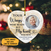 Your Wings Were Ready But My Heart Was Not, Personalized Memorial Ornaments, Father's Day gift