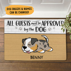 All Guests Must Be Approved By Dog, Personalized Doormat, Gift For Dog Lovers