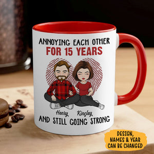 Annoying Each Other For Many Year, Personalized Mug, Anniversary Gifts For Couple