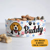 Personalized Custom Dog Bowls, Plaid Stars, Gift for Dog Lovers