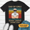 Dad Of Girls Outnumbered Old Man, Personalized Father's Day Shirt