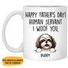 Human Servant, Dogs Dad Mugs, Funny Custom Coffee Mug, Personalized Gift for Dog Lovers