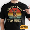 I Have Plans With My Dogs, Custom Photo Dark Color T Shirt, Personalized Gifts for Dog Lovers, Gift For Your Loved Ones