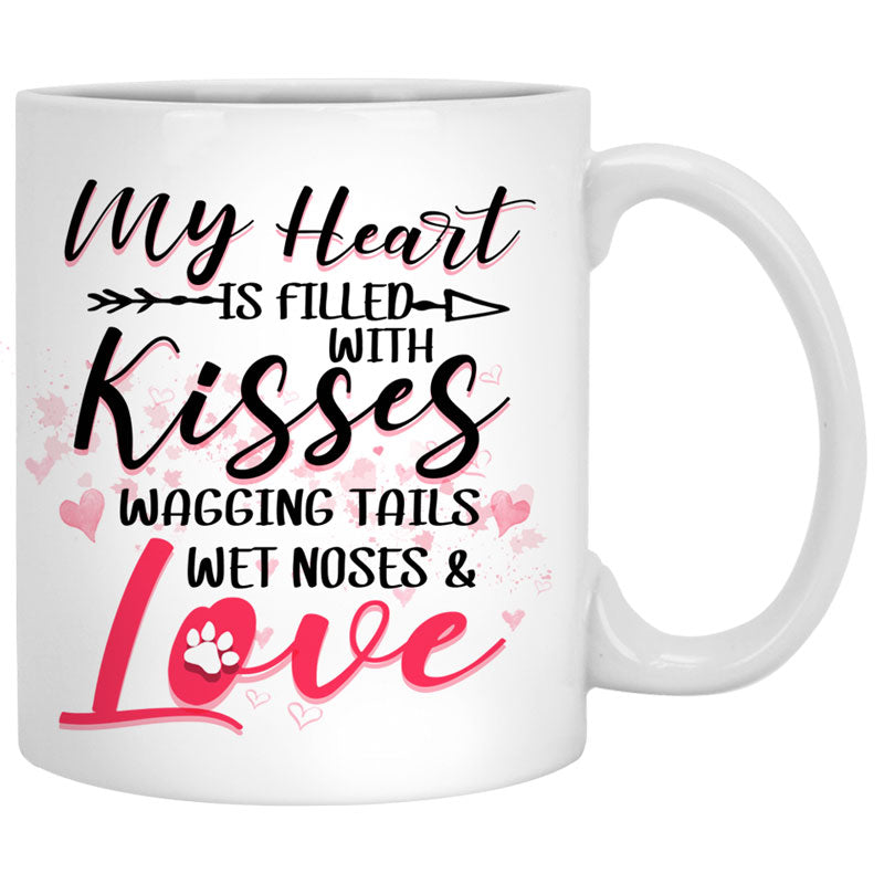 Filled with Love, Red Tree, Personalized Mugs, Custom Gifts for Dog Lovers