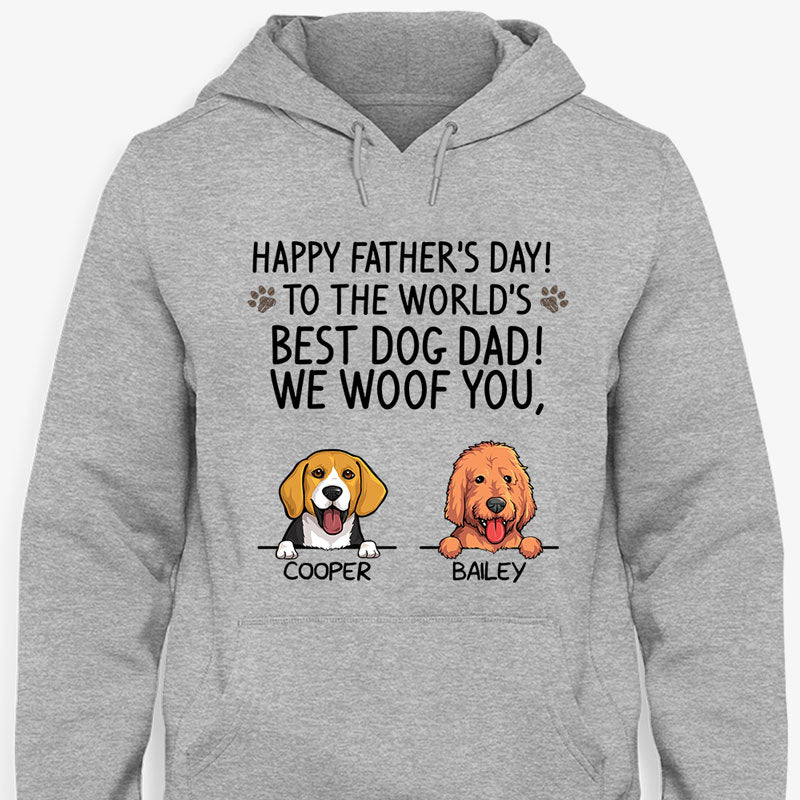 To The World Best Dog Dad, Custom T Shirt, Father's Day gift, Personalized Gifts for Dog Lovers