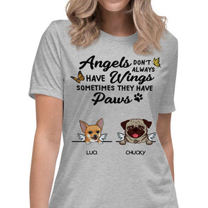 Angels Don't Always Have Wings, Custom Dog Memorial T Shirt, Personalized Gifts for Dog Lovers