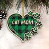 Dog Mom, Cat Mom Custom Title, Christmas Shaped Ornament, Custom Gifts for Pet Lovers