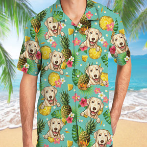 Custom Peeking Dog, Personalized Hawaiian Shirt, Custom Gift For Dog Lovers