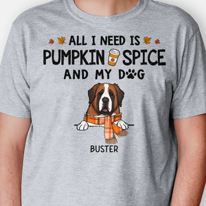 All I Need Is Pumpkin Spice, Custom Shirt For Dog Lovers, Personalized Gifts