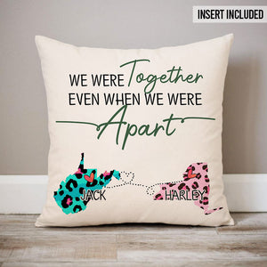 Together Apart, Personalized State Colors Pillow, Custom Christmas Gift