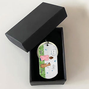 The Moment Your Heart Stopped, Personalized Keychain, Memorial Gift For Dog Lover