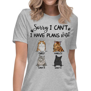 Sorry I Have Plans With Cats, Custom Shirt, Personalized Gifts for Cat Lovers