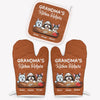 Kitchen Helper Peeking Dog, Personalized Oven Mitts, Custom Gifts For Dog Lovers