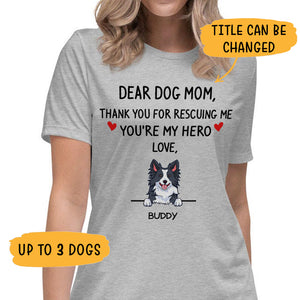 Thank You For Rescuing Me, Personalized Dog T Shirts, Custom Gifts for Dog Lovers