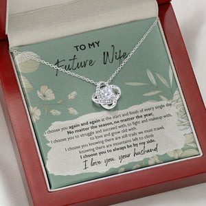 I Choose You Again And Again, Personalized Luxury Necklace, Message Card Jewelry, Gifts For Her