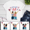Let's Get Lit Personalized July 4th Gift, Custom T Shirt, Personalized Best Friends Tee for Independence Day