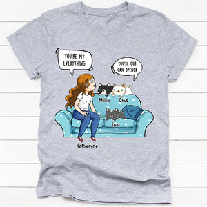 You Are My Can Opener Conversation, Personalized Shirt, Custom Gifts For Cat Lovers