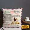 Personalized Gift To Daughter, Granddaughter Air Mail, Hugged This Soft Pillow, Custom Pillow