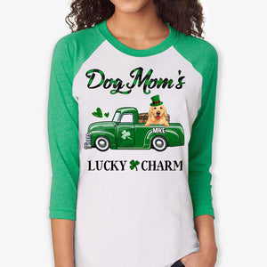 Lucky Charms, Dogs Truck, Personalized Unisex Raglan Shirt, St Patricks Day