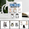 This Cat Dad Belongs To, Custom Coffee Mug, Personalized Gifts for Cat Lovers, Father's Day 2026 Gift