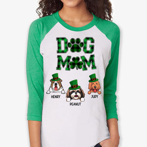 Dog Mom Patrick, St Patrick's Day Shirt 2021, Personalized St. Patrick's Day Unisex Raglan Shirt, St Patricks Day